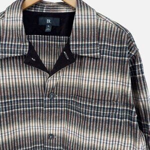 Banana Republic Mens XL Shacket Barn Jacket Pocket Button Up Retro Thick Chore‎